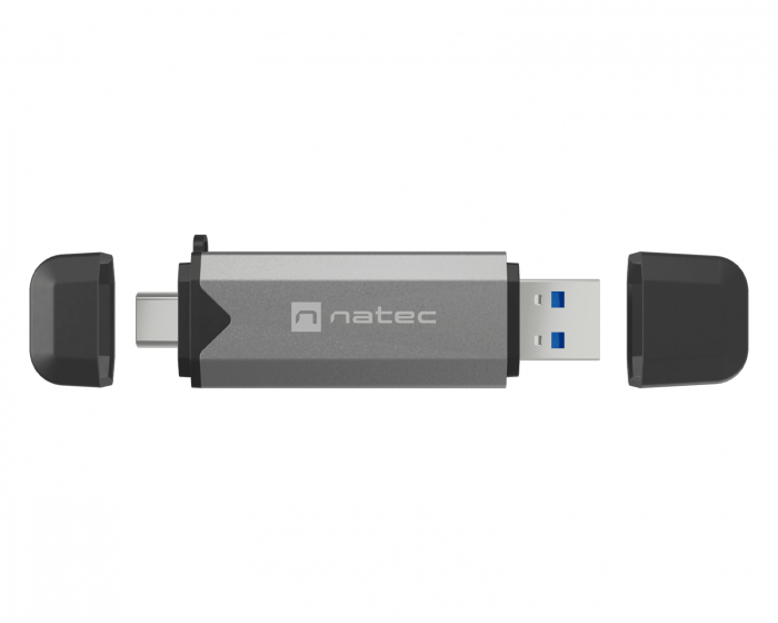 Natec Scarab 3 Kortleser SD/MICRO SD USB 3.1 (USB-A & USB-C) - Svart