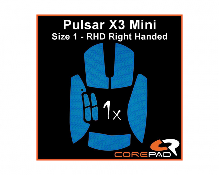 Corepad Soft Grips for Pulsar X3 Mini RHD - Blå