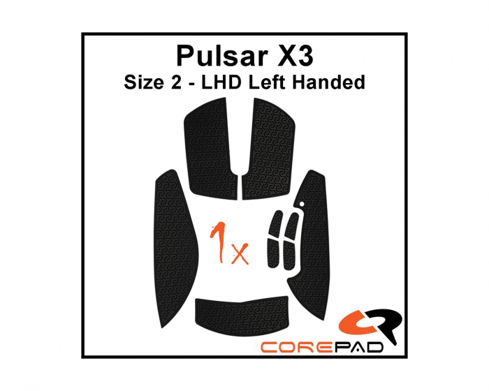 Corepad Soft Grips for Pulsar X3 LHD - Svart