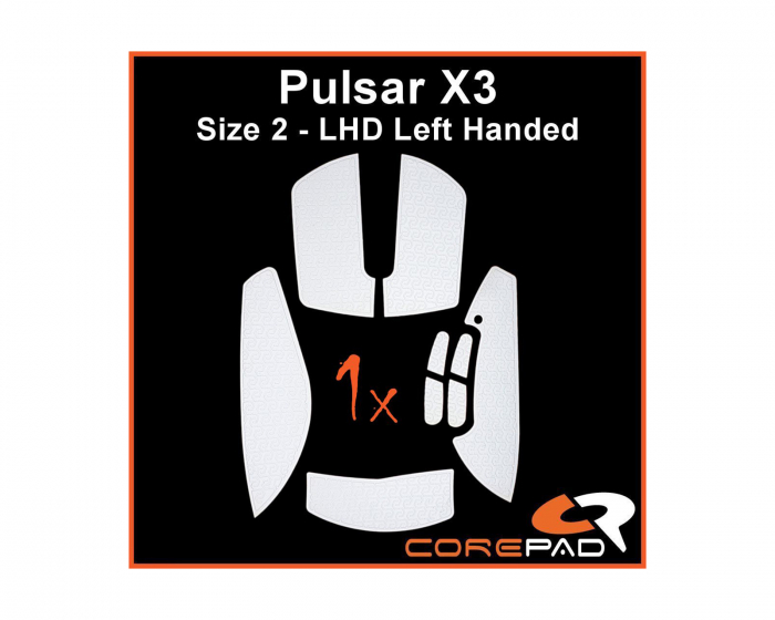 Corepad Soft Grips for Pulsar X3 LHD - Hvit