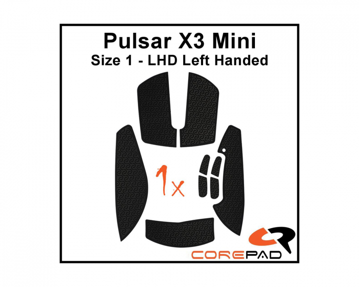 Corepad Soft Grips for Pulsar X3 Mini LHD - Svart