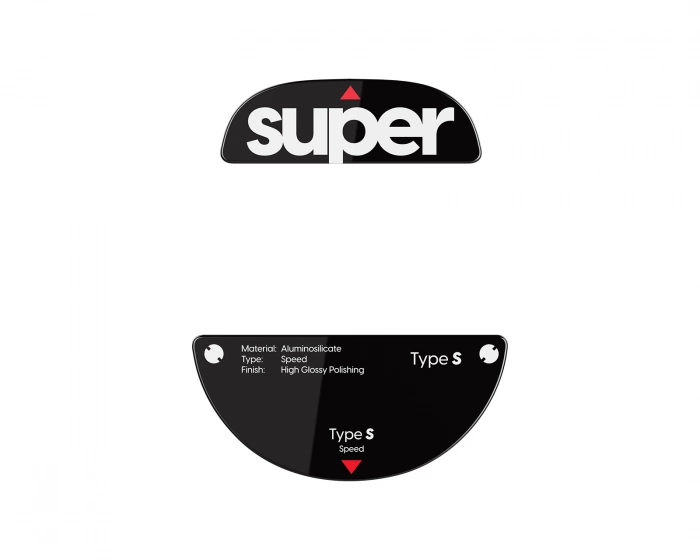Superglide Glass Skates Type-S til Pulsar TenZ Signature Edition - Svart