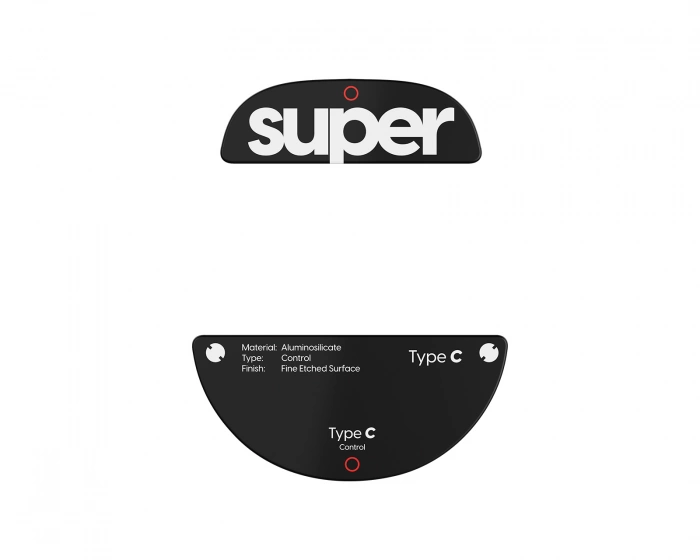Superglide Glass Skates Type-C til Pulsar TenZ Signature Edition - Svart
