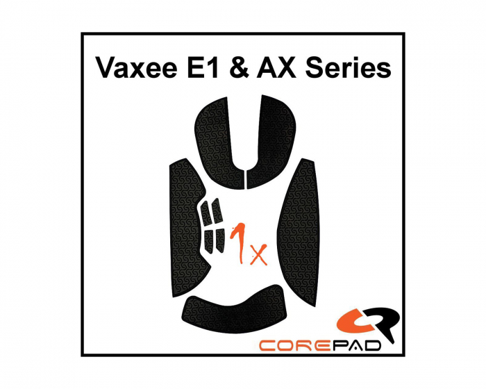 Corepad Soft Grips til Vaxee E1 & AX Series - Svart
