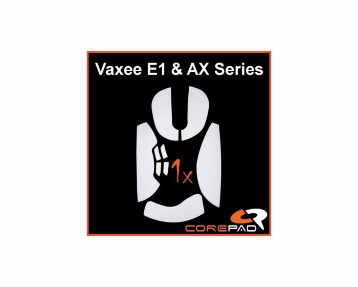 Corepad Soft Grips til Vaxee E1 & AX Series -Hvit