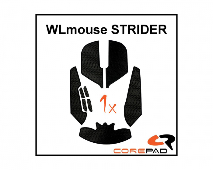 Corepad Soft Grips til WLmouse Strider Magnesium 8K - Svart