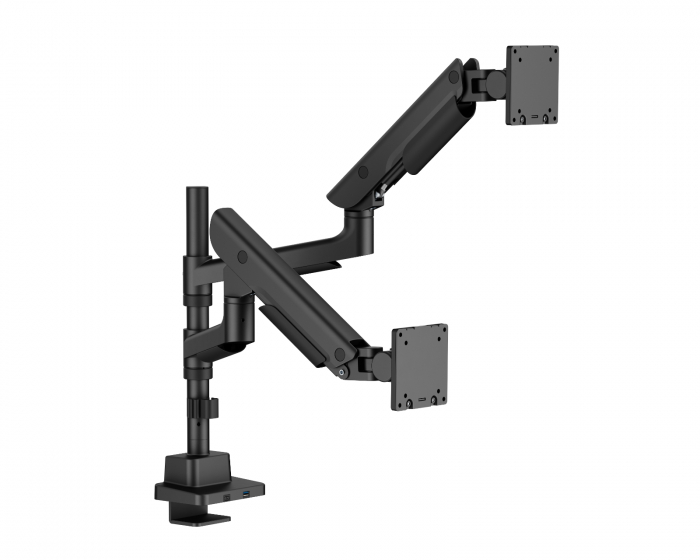 MaxMount Hercules Skjermstativ 27kg USB-porter 24”-57” Svart - 2 Skjermer
