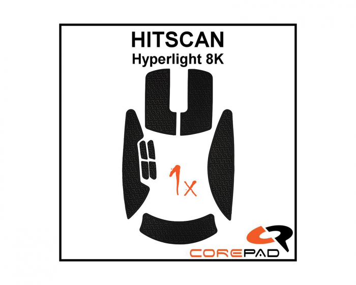 Corepad Soft Grips til HITSCAN Hyperlight 8K - Svart