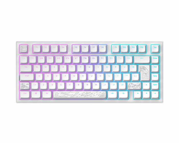 Dark Project ALU81 Gaming Tastatur RGB - Terra Nostra [g3ms Moonstone] - Hvit