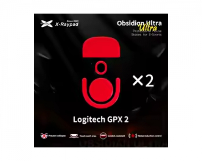 X-raypad Obsidian Ultra Skates for Logitech G Pro X 2