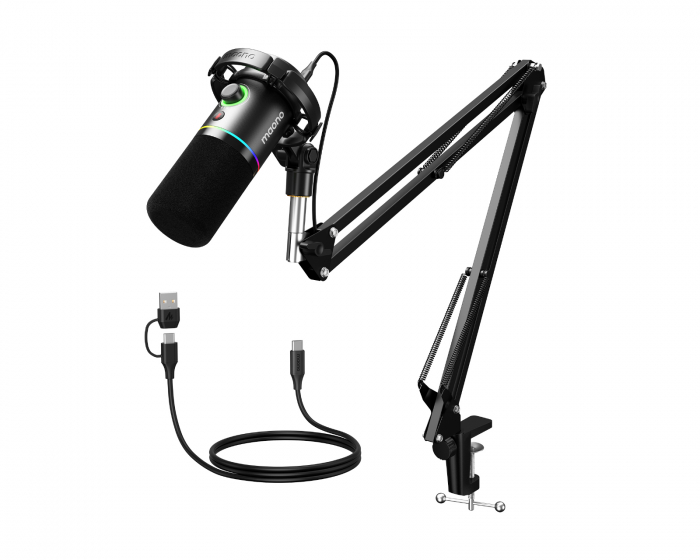 Maono PD200XS USB/XLR Mikrofonsett - Dynamisk Mikrofon - Svart