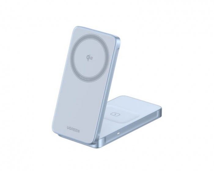 UGREEN MagFlow Qi2.2 25W 2-i-1 Flat Pad Magnetisk Trådløs Lader