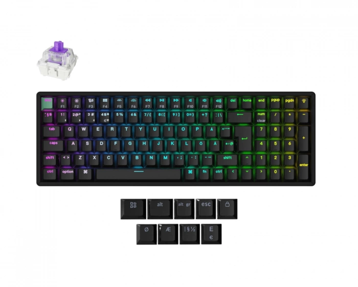 Keychron K4 HE QMK-tastatur [Gateron 2.0 Purple Magnetic Switch] - Svart