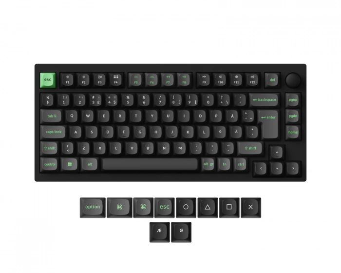 Lemokey P1 HE QMK/VIA ISO Trådløst Tastatur [Gateron 2.0 Magnetic Switch] - Carbon Black
