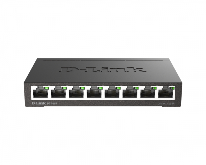 D-Link DGS-108 8-Port Gigabit Nettverksswitch