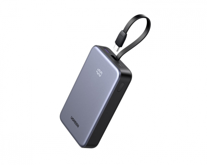 UGREEN Powerbank 20000mAh 22.5W med integrert USB-C-kabel