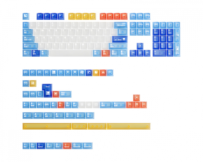 Keymoji Mondrian Clear Tastaturtastsett