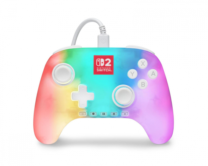 PowerA Advantage Kablekontroller for Nintendo Switch 2 - Hvit (Lumectra)