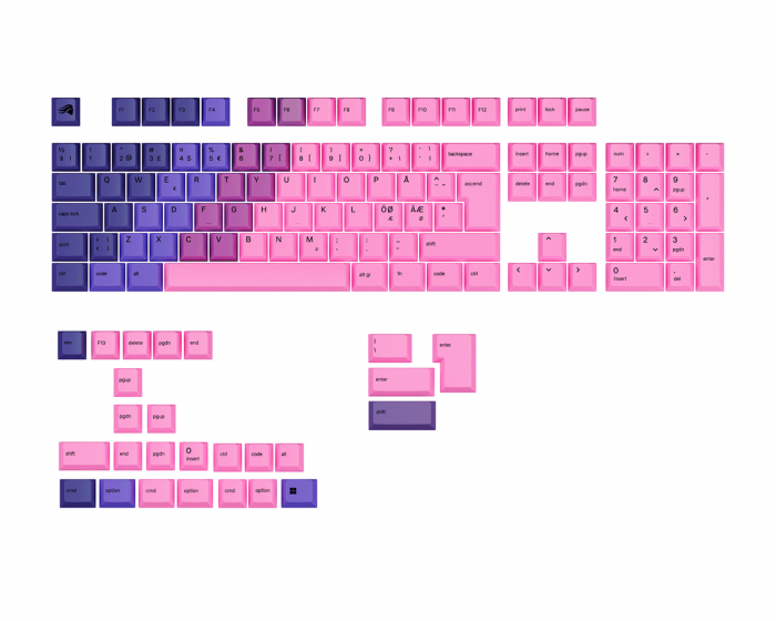 Glorious GPBT Keycaps Nebula - Nordic ISO