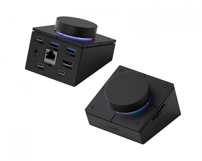 Hagibis USB-C-hub med Ratt og Snarveisknapper – 2,5G Ethernet-port – Svart