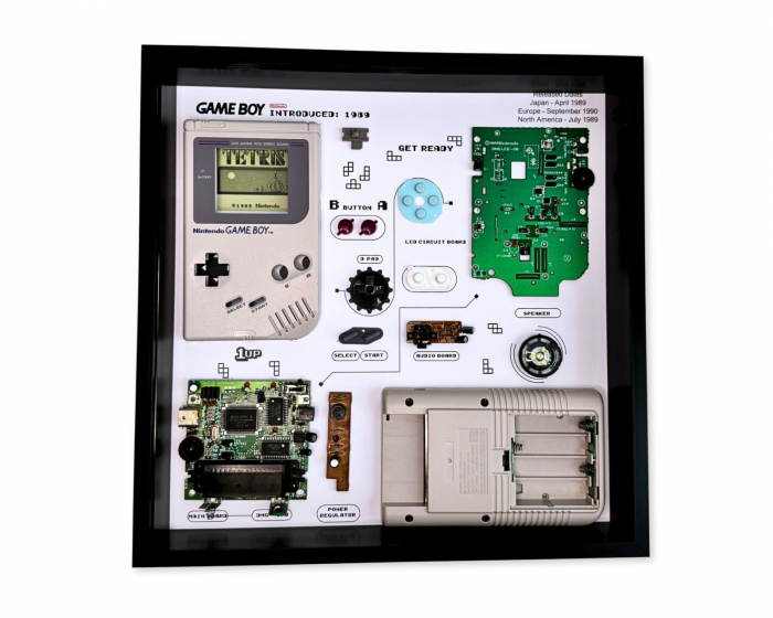 GRC Retro Art Nintendo Gameboy Original Konsoll Utstilling - Grå