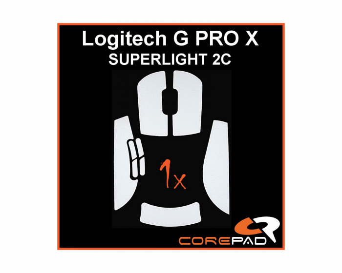 Corepad Soft Grips For Logitech G PRO X SUPERLIGHT 2C Kompakt - Hvit