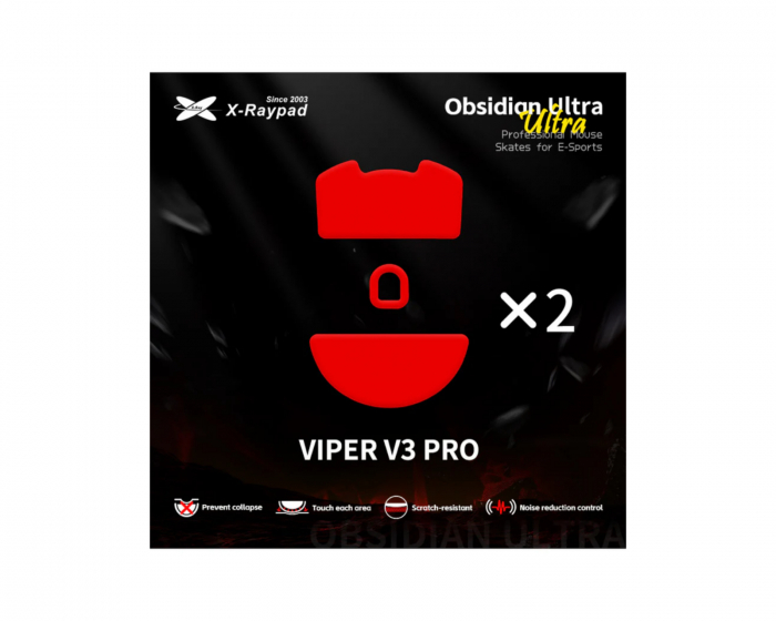 X-raypad Obsidian Ultra Rulleskøyter for Razer Viper V3 Pro
