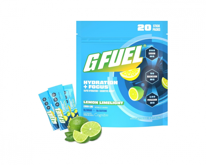 G FUEL Lemon Limelight Hydration + Focus Pakke - 20 Serveringer