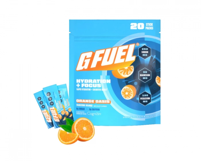 G FUEL Orange Oasis Hydration + Focus Pakke - 20 Porsjoner