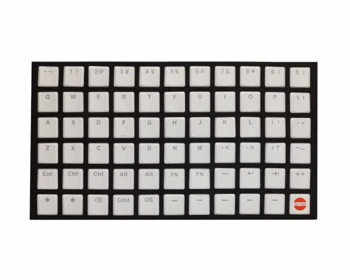 Tai-Hao THT Doubleshot PBT Backlit Low-Profile 65-Key - Choc V1 -  Hvit