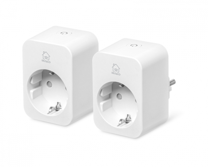 Deltaco Smart Home Smart Plug med energimåling - 2-pack