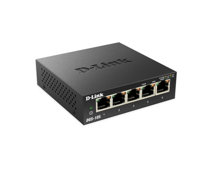 D-Link 5-port 10/100/1000 Gigabit Metallhus Desktop Switch