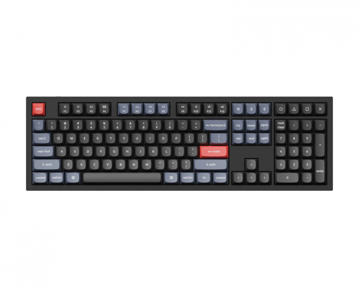 Keychron Q6 Hotswap Knob ISO Tastatur - Svart [Gateron G Pro Red]