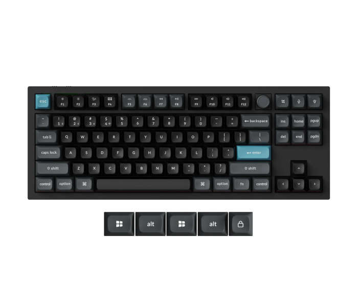 Keychron Q3 Ultra 8K Hotswap Knob Trådløst ISO Tastatur - Svart [Silk POM Brown]