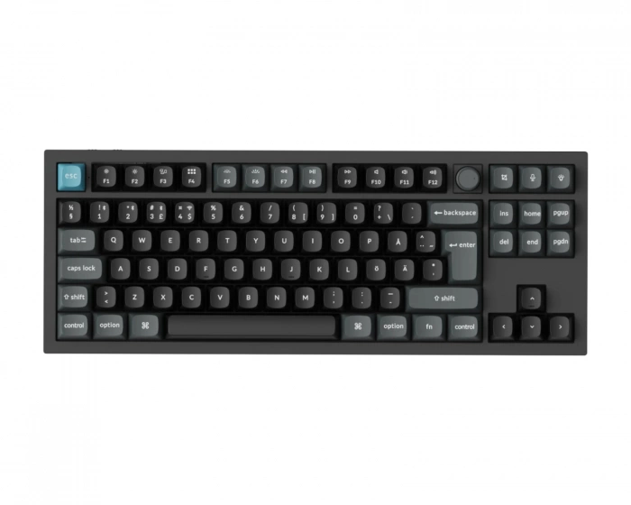 Keychron Q3 Ultra 8K Hotswap Knob Trådløst ISO Tastatur - Svart [Silk POM Brown]