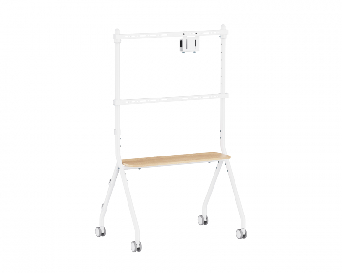 MaxMount Easel Studio Mobilt TV-stativ med hjul – Hvit