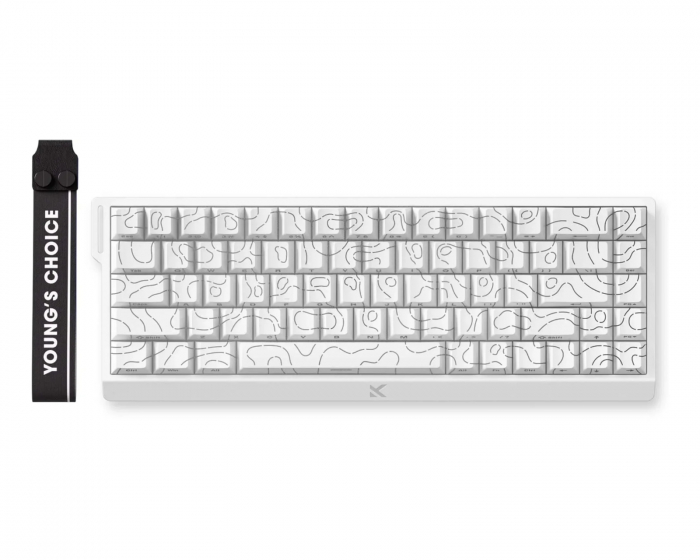 MCHOSE Ace 68 E-Sport ANSI Tastatur - Hvit Topografisk [Ice Rhino Magnetic]