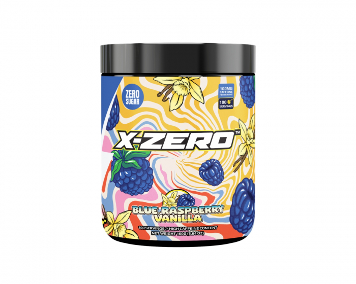 X-Gamer X-Zero Blue Raspberry Vanilla - 100 Serveringer