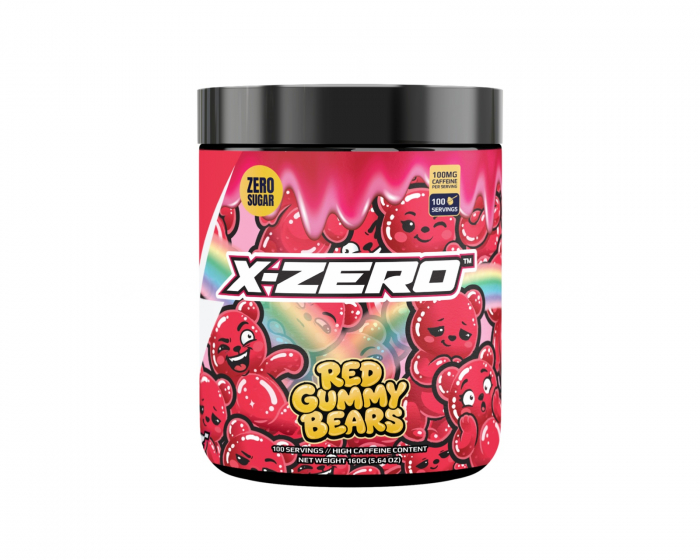 X-Gamer X-Zero Red Gummy Bears - 100 Serveringer