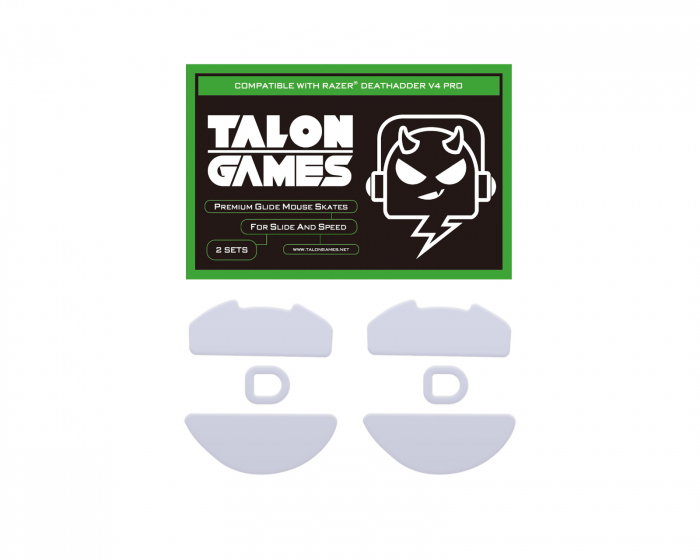 TalonGames Mouse Skates for Razer DeathAdder V4 Pro (Avrundede)