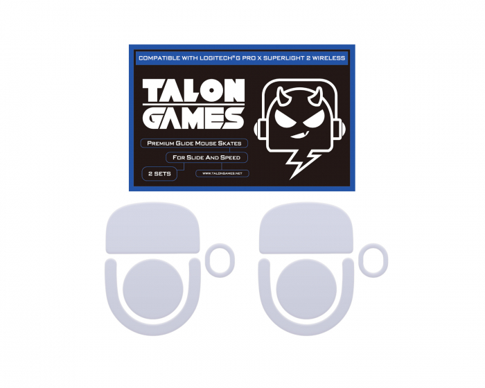 TalonGames Mouse Skates for Logitech G PRO X SUPERLIGHT 2 Wireless / SUPERSTRIKE X2 (Avrundede)