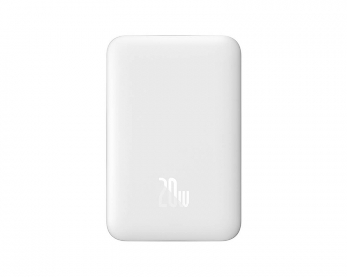 Baseus Powerbank 10000mAh, USB-C 20W, MagSafe - Hvit