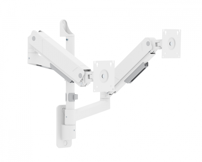 MaxMount Heavy-Duty Veggfeste for 2 Skjermer - Hvit