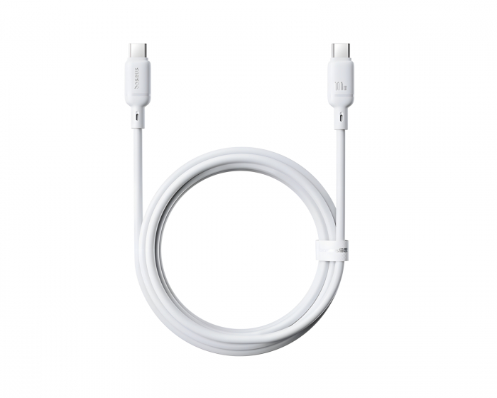 Baseus Silky Series Hurtiglading Kabel Type-C til Type-C 100W - 2m - Hvit