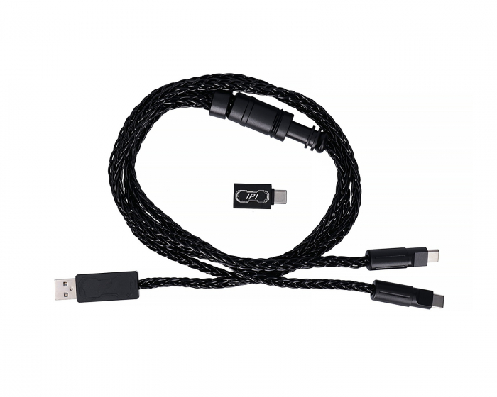 IPI 1-til-2 8K flettet kabel - Svart