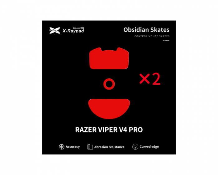 X-raypad Obsidian Mouse Skates til Razer Viper V4 Pro