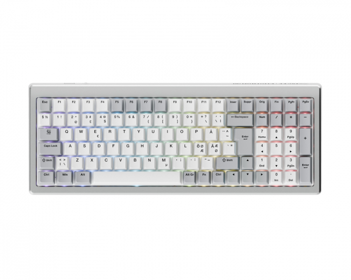 Ducky Ducky Cushion 98- 98% RGB Trådløst Gaming Tastatur - Nordisk ISO - [Shush Tactile]