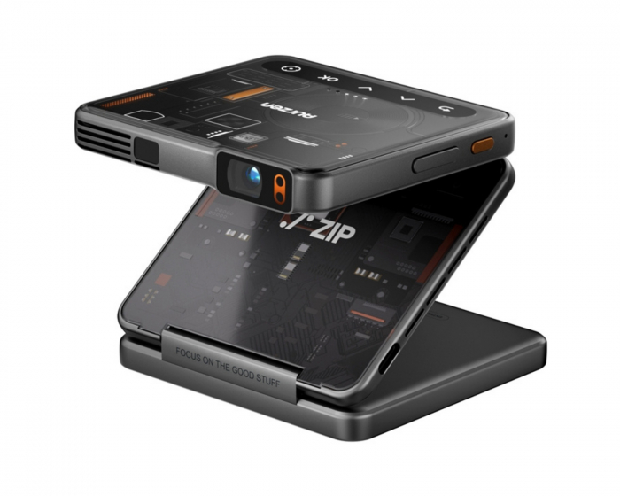 Aurzen ZIP Tri-Fold Bærbar Mini-projektor - Cyber