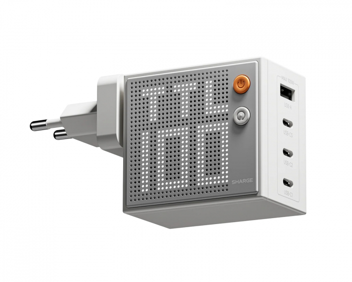 Sharge Pixel 100W USB-C & USB-A lader - Hvit