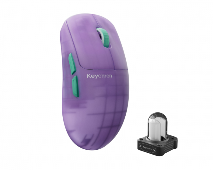 Keychron G6 HE 8K Trådløs Gamingmus - Frosted Lavender